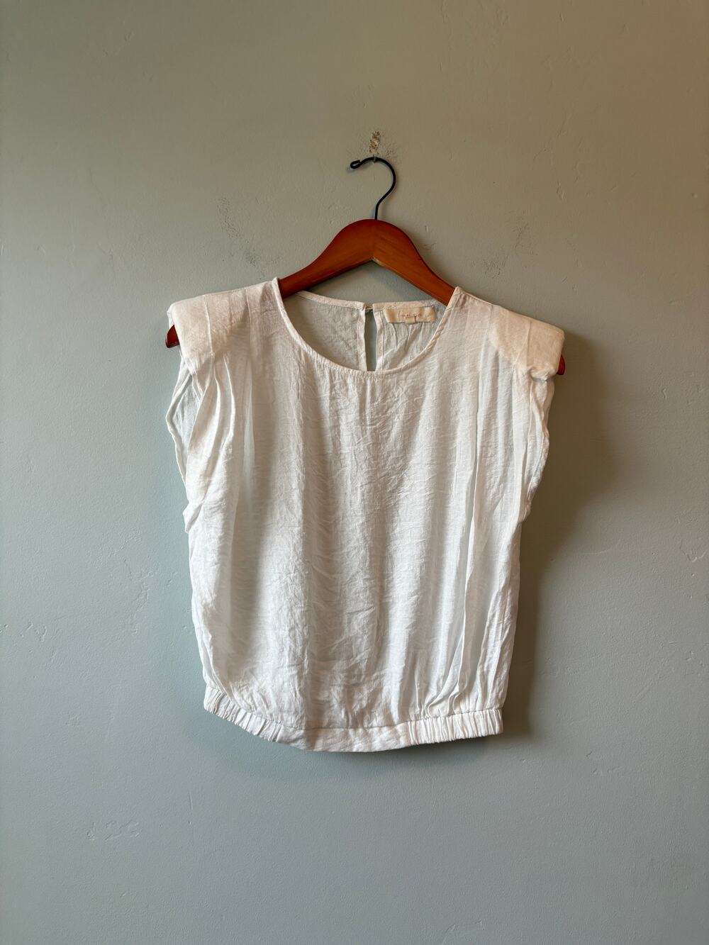 Boutique Fanco Sheer White Blouse